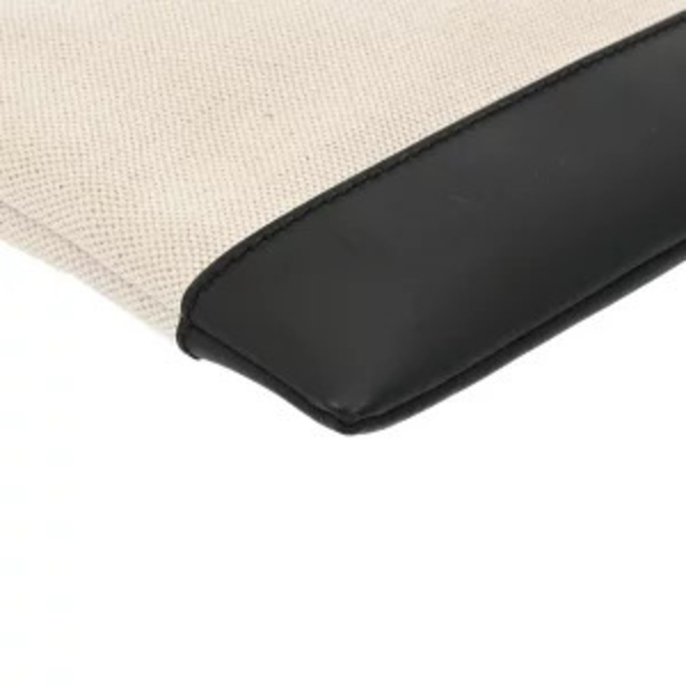 Balenciaga Navy Blue Clip White Black Canvas Leather Clutch Bag - Picture 6 of 9